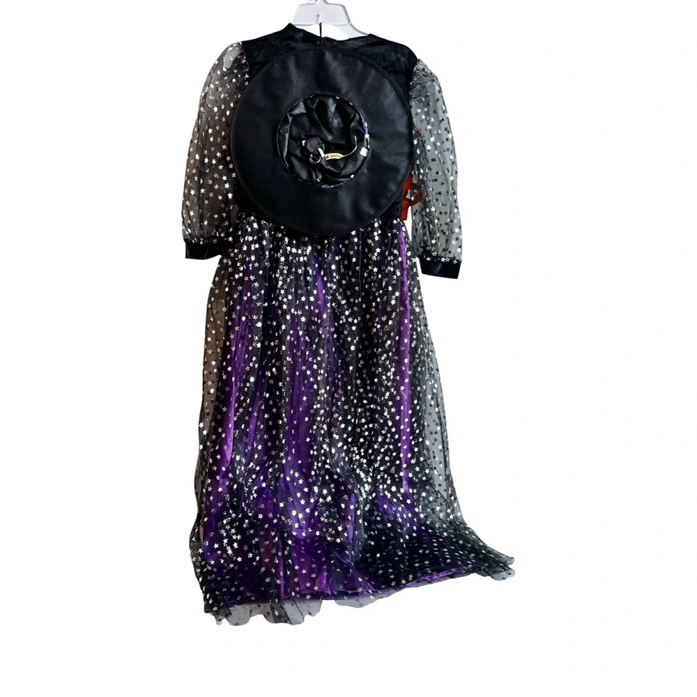 Light up Starlight Witch Halloween Costume Tulle Celestial includes Hat Kids Lrg